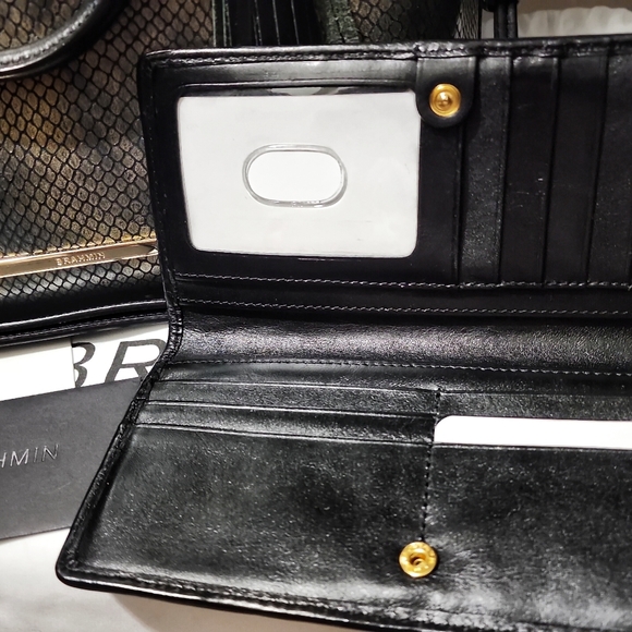 Brahmin Duxbury Bag & Matching Ady Wallet in Graphite Limmerick (RARE) New - Picture 3 of 3